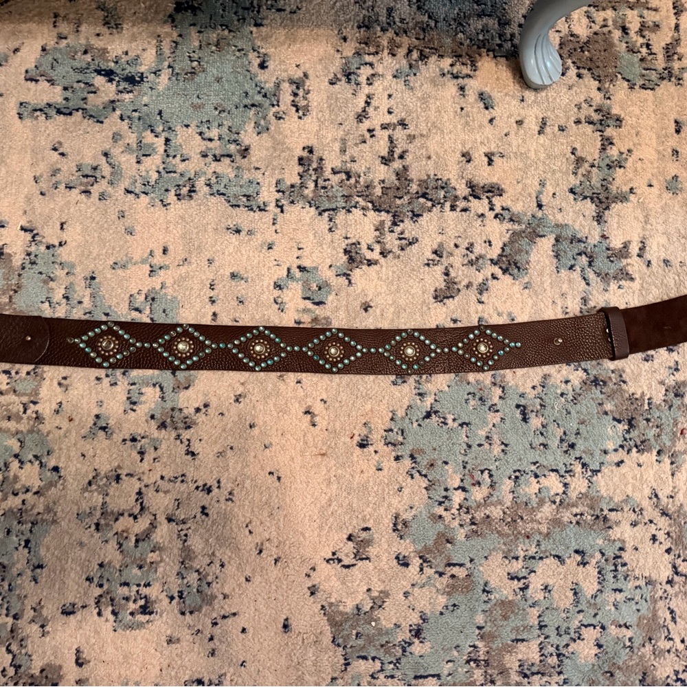 Brown Beaded Belt